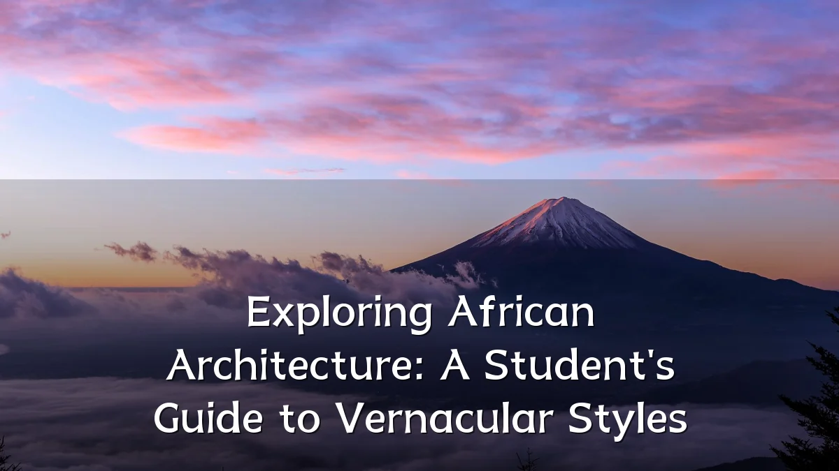 Exploring African Architecture: A Student's Guide to Vernacular Styles