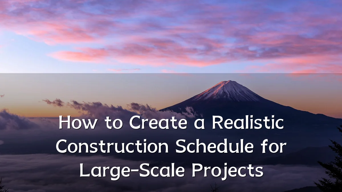 How to Create a Realistic Construction Schedule for Large-Scale Projects