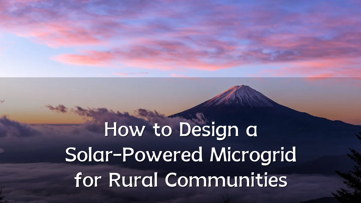 How to Design a Solar-Powered Microgrid for Rural Communities