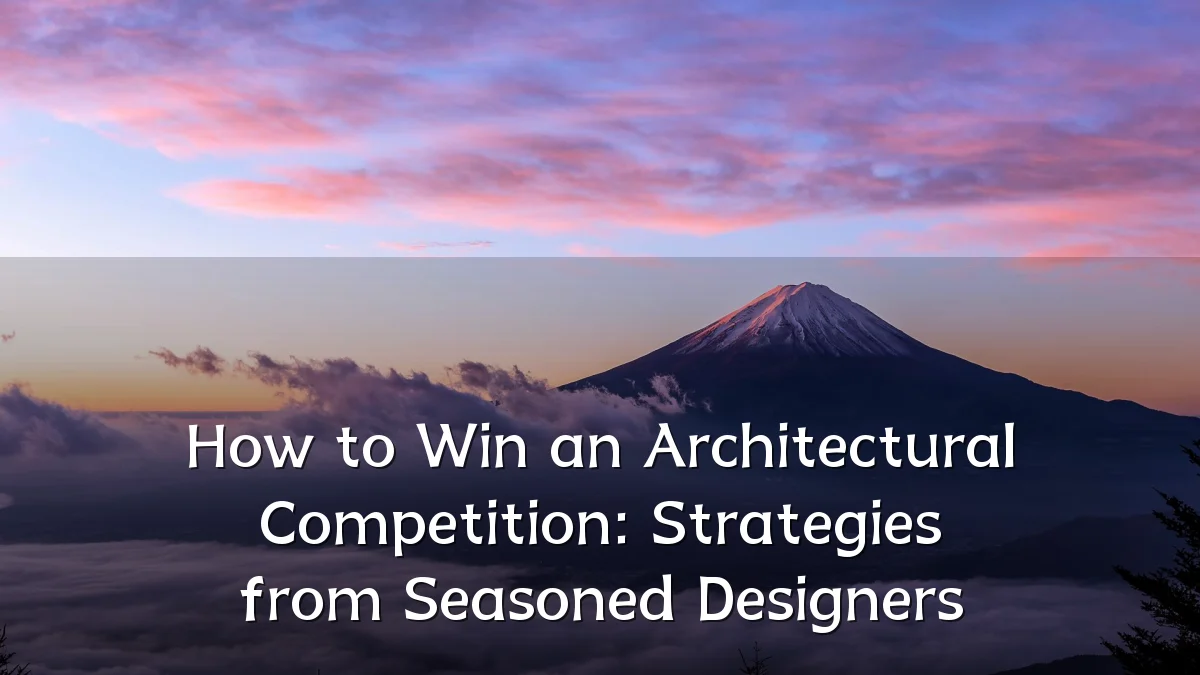 How to Win an Architectural Competition: Strategies from Seasoned Designers