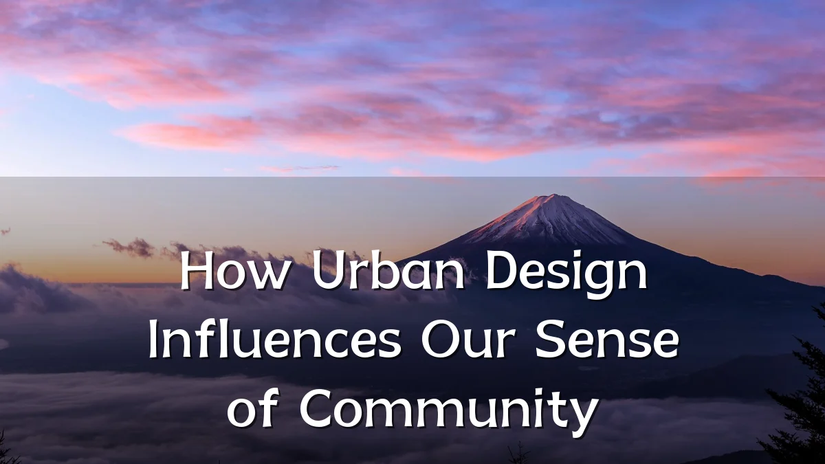 How Urban Design Influences Our Sense of Community