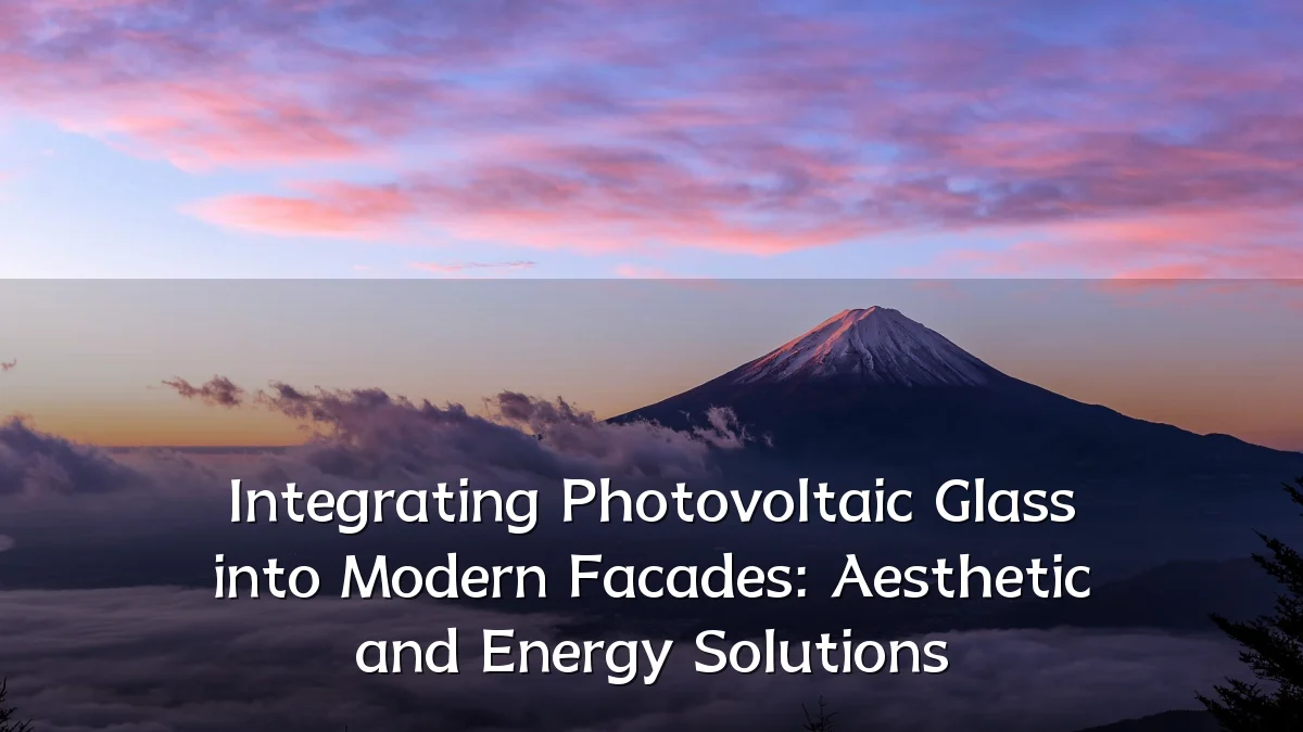 Integrating Photovoltaic Glass into Modern Facades: Aesthetic and Energy Solutions