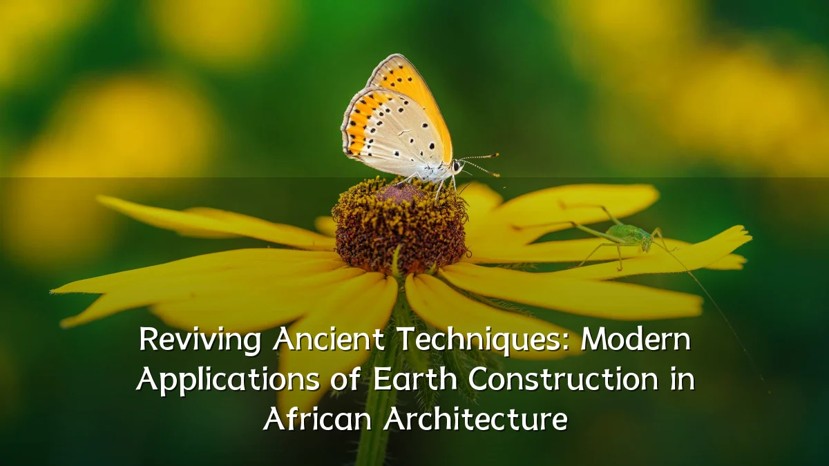 Reviving Ancient Techniques: Modern Applications of Earth Construction in African Architecture
