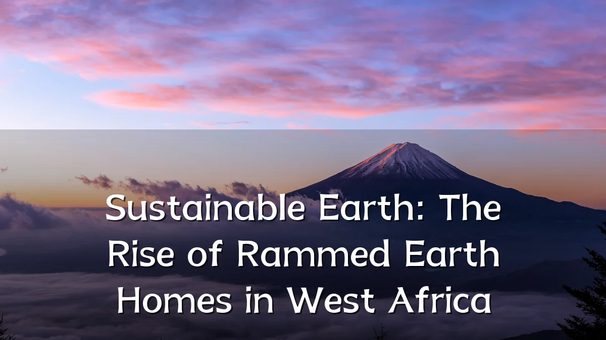 Sustainable Earth: The Rise of Rammed Earth Homes in West Africa