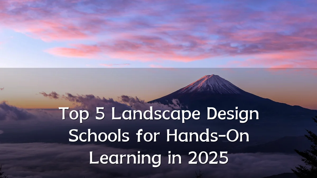 Top 5 Landscape Design Schools for Hands-On Learning in 2025
